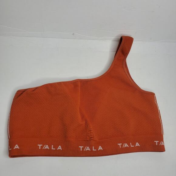 TALA Lava One Shoulder Crop Top Sports Bra Burnt Orange Size L Large - Picture 5 of 9